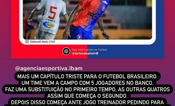 Jogador do Parintins acusa presidente do Manauara de entrar no vestiário do Rio Negro antes de abandono de partida