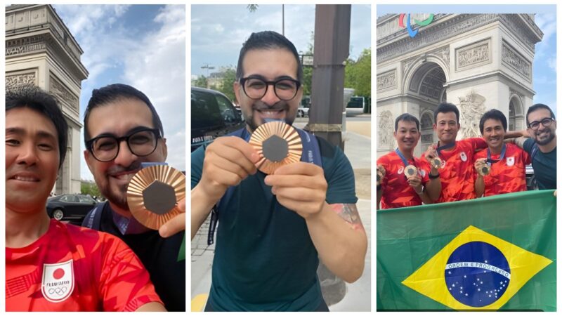 Jornalista do interior de SP faz foto com medalha de bronze do Japão nas Olimpíadas: ‘Emocionante’