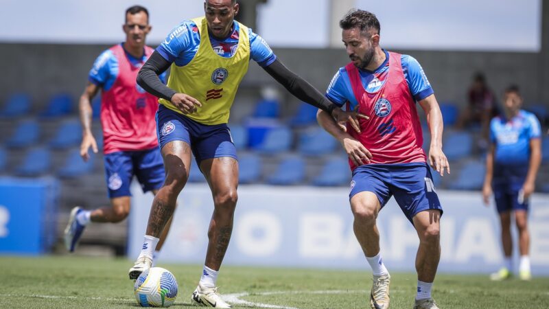 Escalação do Bahia contra o Fortaleza: veja desfalques, dúvidas e time provável após último treino