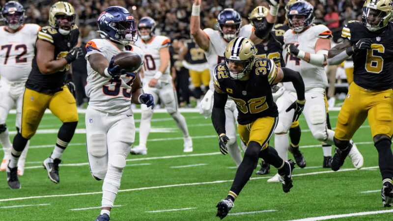 NFL: Em noite de Javonte Williams,  Denver Broncos vence New Orleans Saints