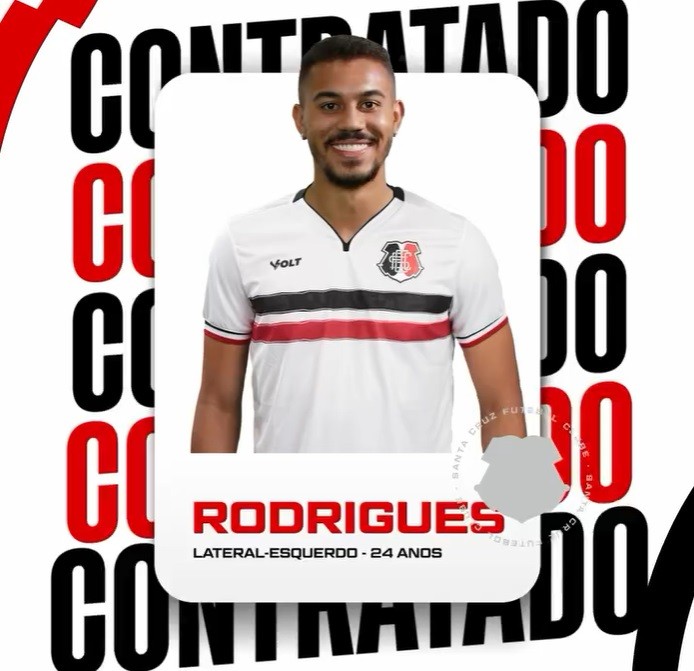 Santa Cruz anuncia lateral-esquerdo Rodrigues, ex-Aparecidense