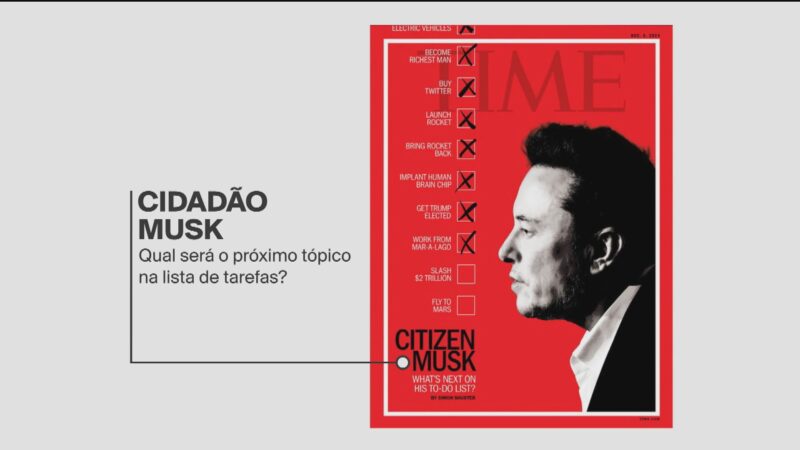 ‘Cidadão Musk’: bilionário estampa capa da próxima edição da revista Time