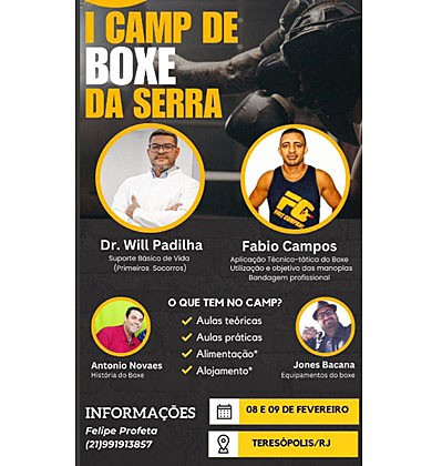 I Camp de Boxe da Serra será em fevereiro, em Teresópolis