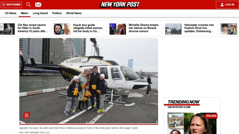 Família espanhola que morreu em queda de helicóptero em Nova York celebrava aniversário