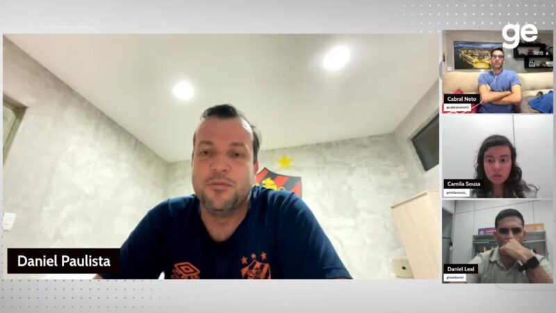 Cortes da live com Daniel Paulista, técnico do Sport, na ge tv