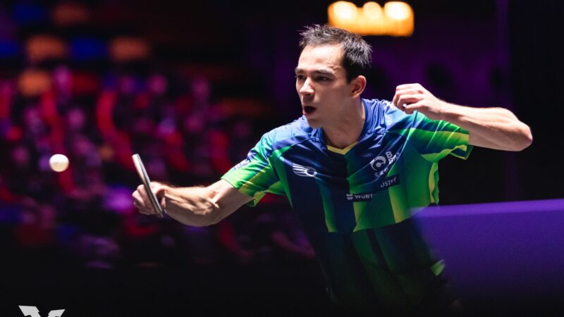 Calderano passa sufoco contra francês, mas avança às oitavas do Smash da China de tênis de mesa