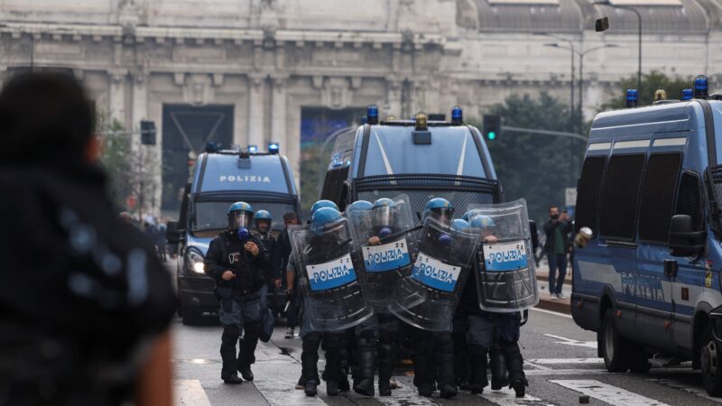 Protestos na Itália contra guerra em Gaza termina em confrontos violentos com a polícia