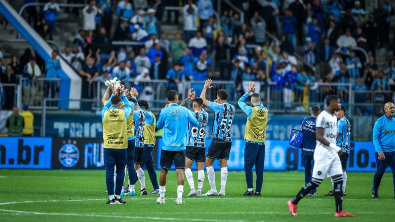 Público decepciona em Grêmio x Botafogo, mas projeção da Arena aumenta para domingo