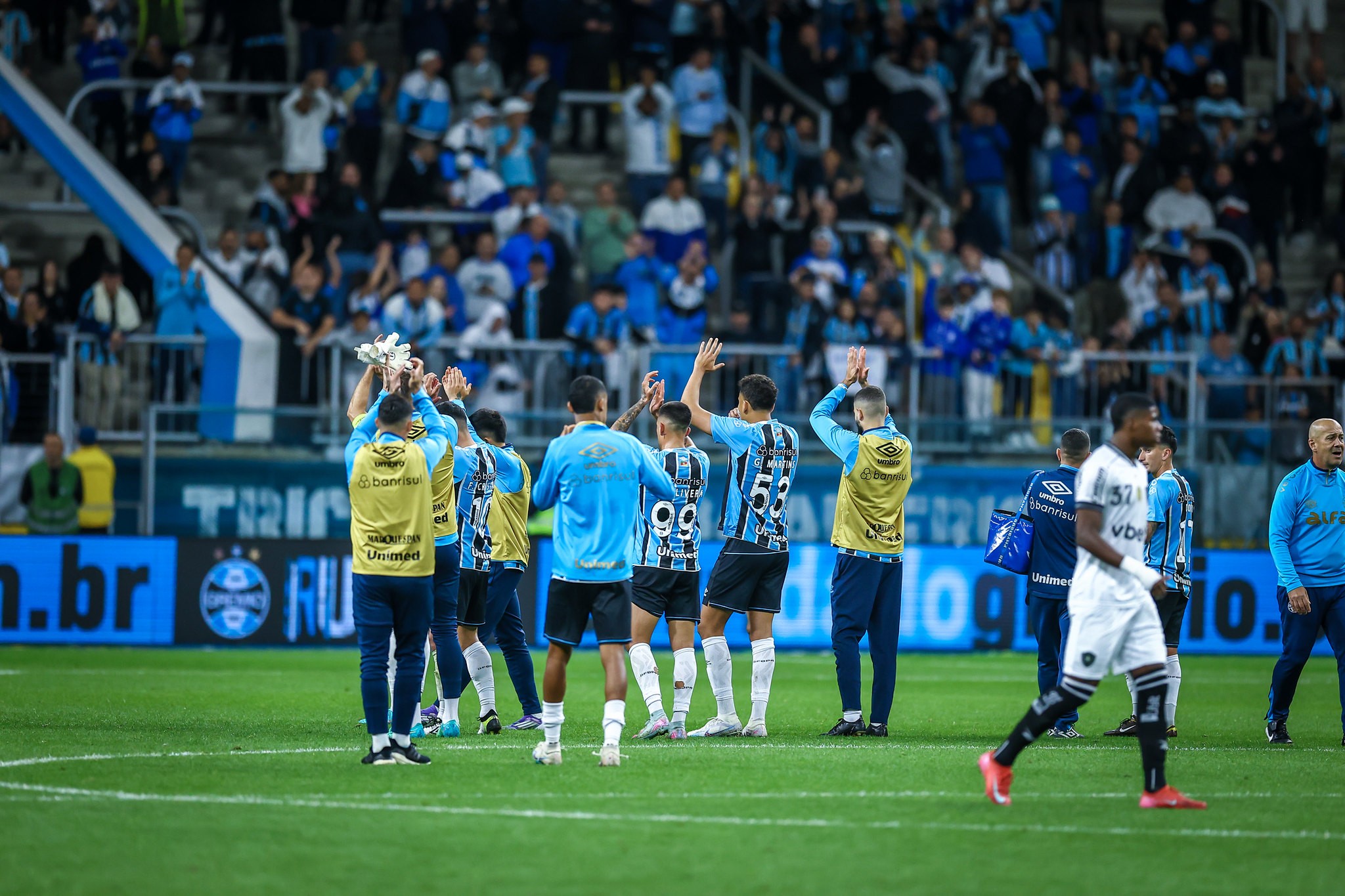 Público decepciona em Grêmio x Botafogo, mas projeção da Arena aumenta para domingo