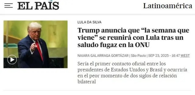 ‘Encontros inusitados e constrangedores’: o que imprensa internacional disse sobre Lula e Trump na ONU