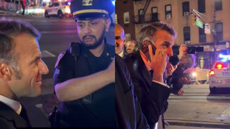 Macron é ‘barrado’ em rua NY para passagem de comitiva de Trump e liga para presidente dos EUA: ‘Estou esperando aqui por sua causa’