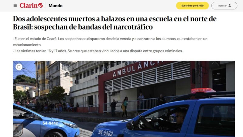 Tiros em escola de Sobral: ataque no Ceará repercute na imprensa internacional