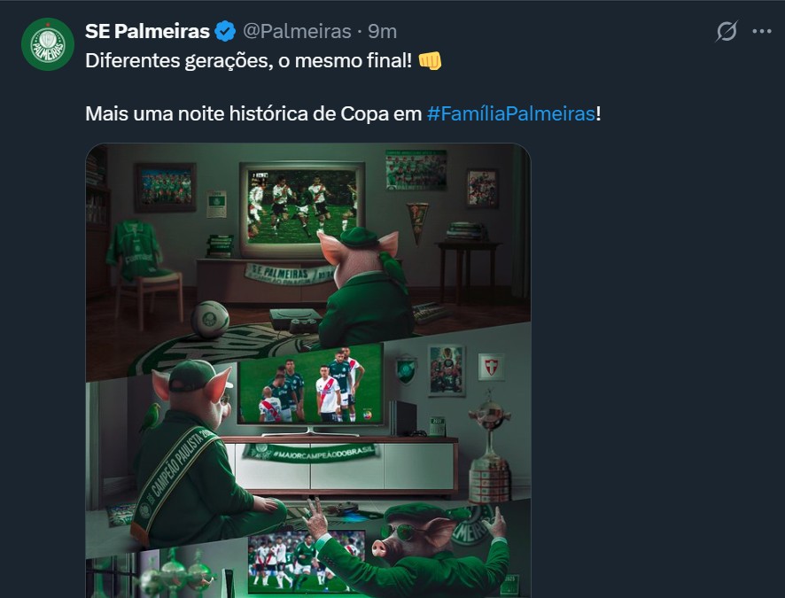 Virou freguês? Palmeiras lembra classificações sobre o River após nova vitória: “Mesmo final”