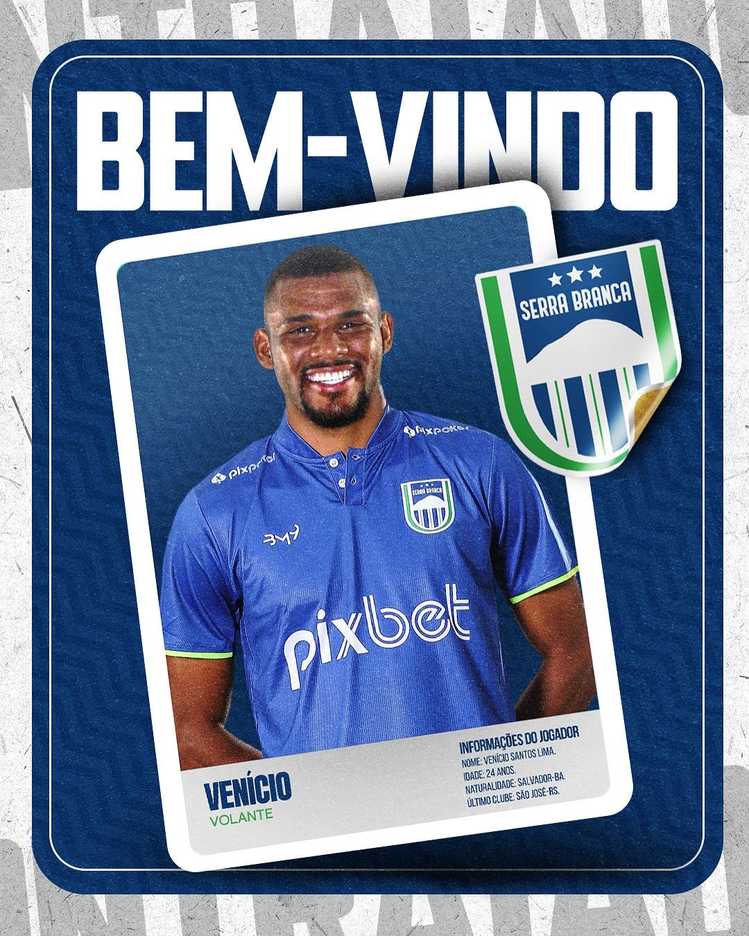 Serra Branca chega a 11ª contratação para 2026 com o anúncio de volante