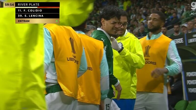 Gómez publica foto e mostra olho roxo após pancada em jogo do Palmeiras: “Tudo ok”