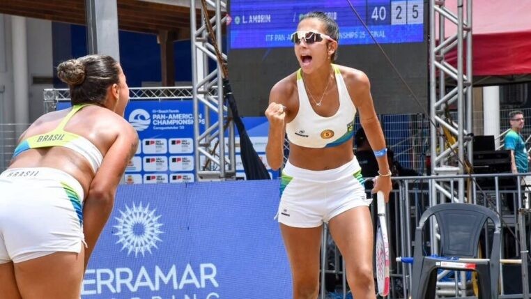 Beatriz Valério conquista dois ouros no Pan de beach tennis sub-18