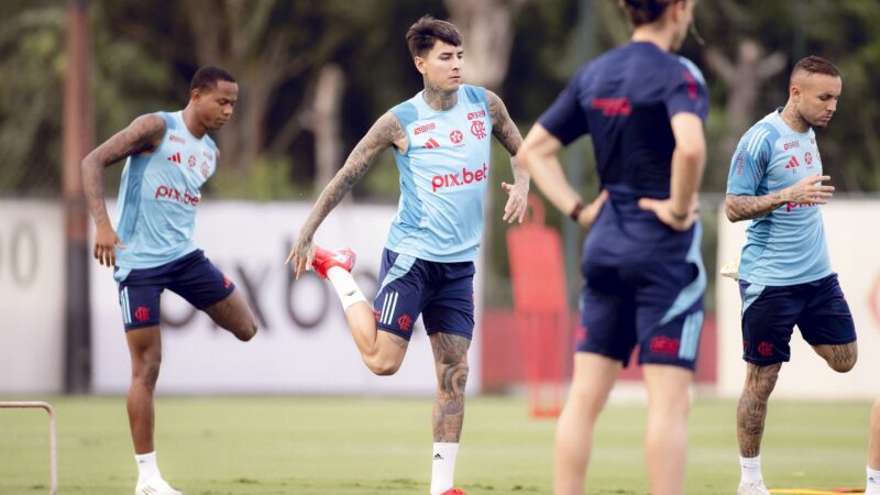 Pulgar volta a treinar com o grupo, e Saúl faz trabalho à parte no Flamengo