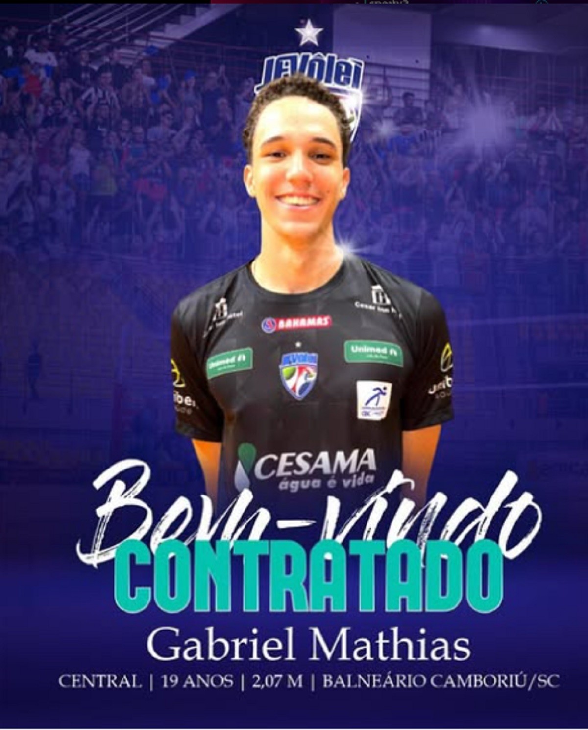 JF Vôlei anuncia central emprestado pelo Cruzeiro para sequência da Superliga masculina