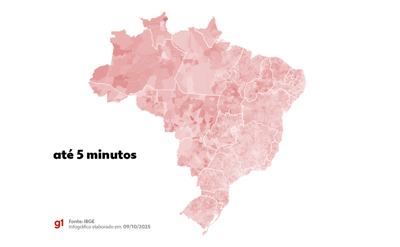 MAPA: Veja qual é o principal meio de transporte usado para ir ao trabalho na sua cidade