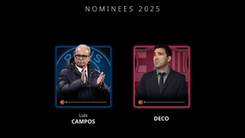 Deco é indicado a prêmio de melhor diretor na Globe Soccer Awards; Raphinha e Vini a melhor jogador