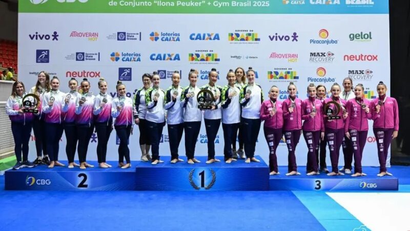 Equipe de Florianópolis leva duas medalhas de ouro no Brasileiro de Ginástica Rítmica Conjunto