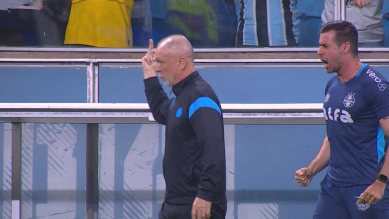 Após gol do Grêmio, Mano insulta torcedor ao mostrar dedo do meio; veja imagens