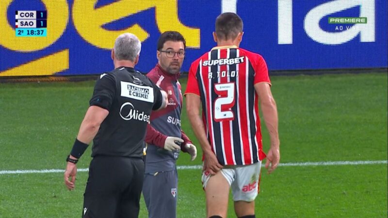 Rafael Tolói sente dores na coxa, e substituído e pode aumentar lista de desfalques do São Paulo