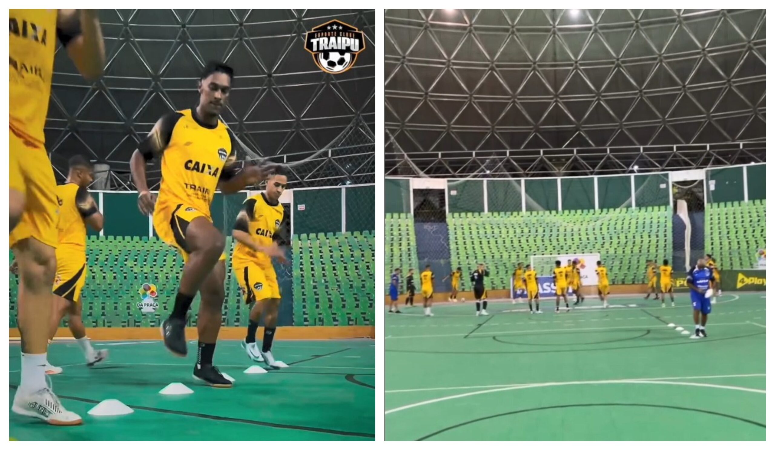 Traipu faz reconhecimento da Arena Verdão, em Teresina, para final do Brasileiro de Futsal