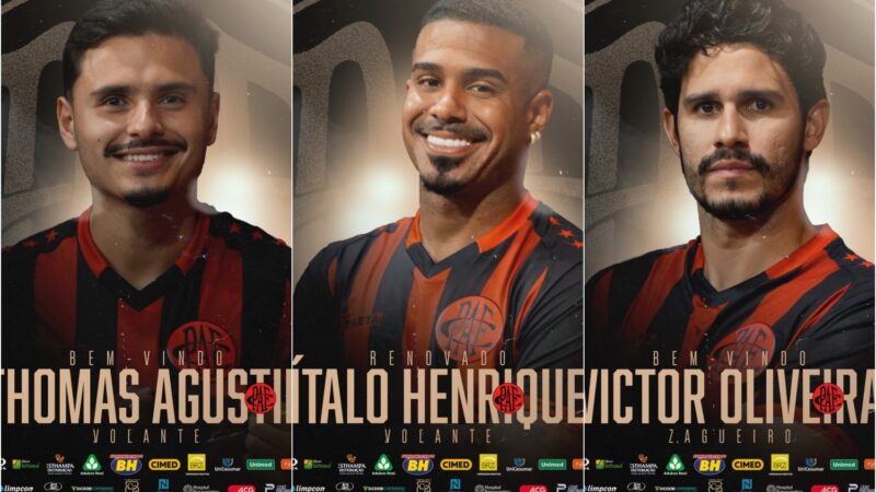 Pouso Alegre renova com volante e anuncia chegada do argentino Thomas Augustin e do zagueiro Victor Oliveira para 2026