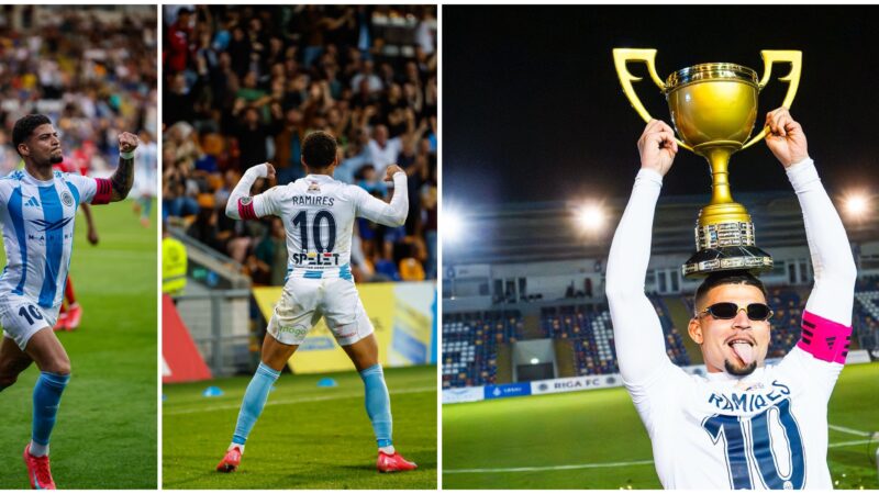 Fã de Gabigol é campeão na Letônia, cumpre meta de gols e lembra infância: “Vendemos botijão de gás”