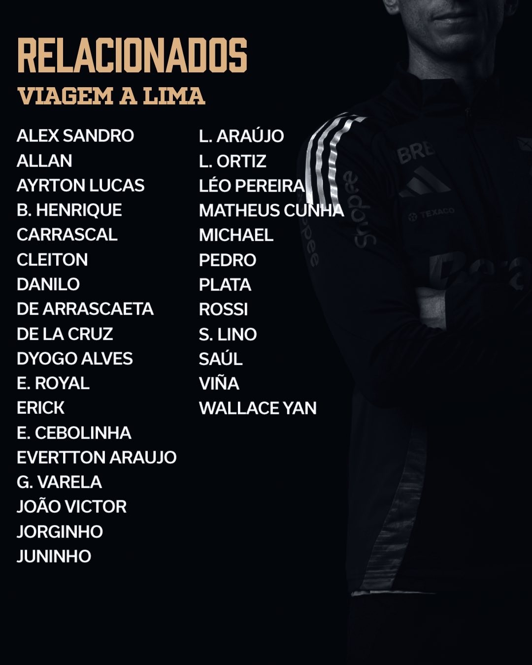 Flamengo inclui Pedro, Léo Ortiz e até o suspenso Plata na lista de relacionados para a final da Libertadores