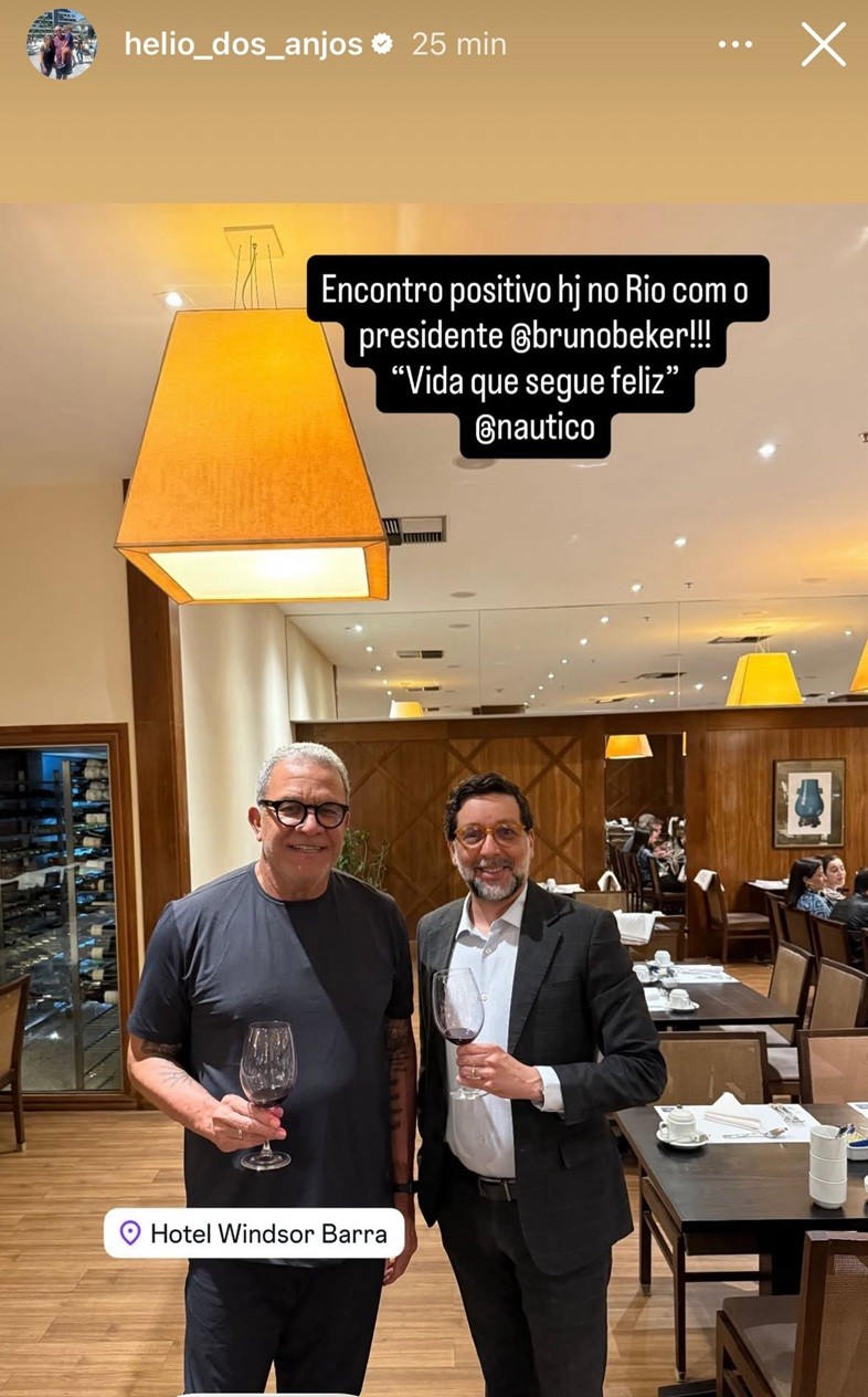 Hélio se reúne com presidente do Náutico e demonstra otimismo por renovação: “Acredito no projeto”