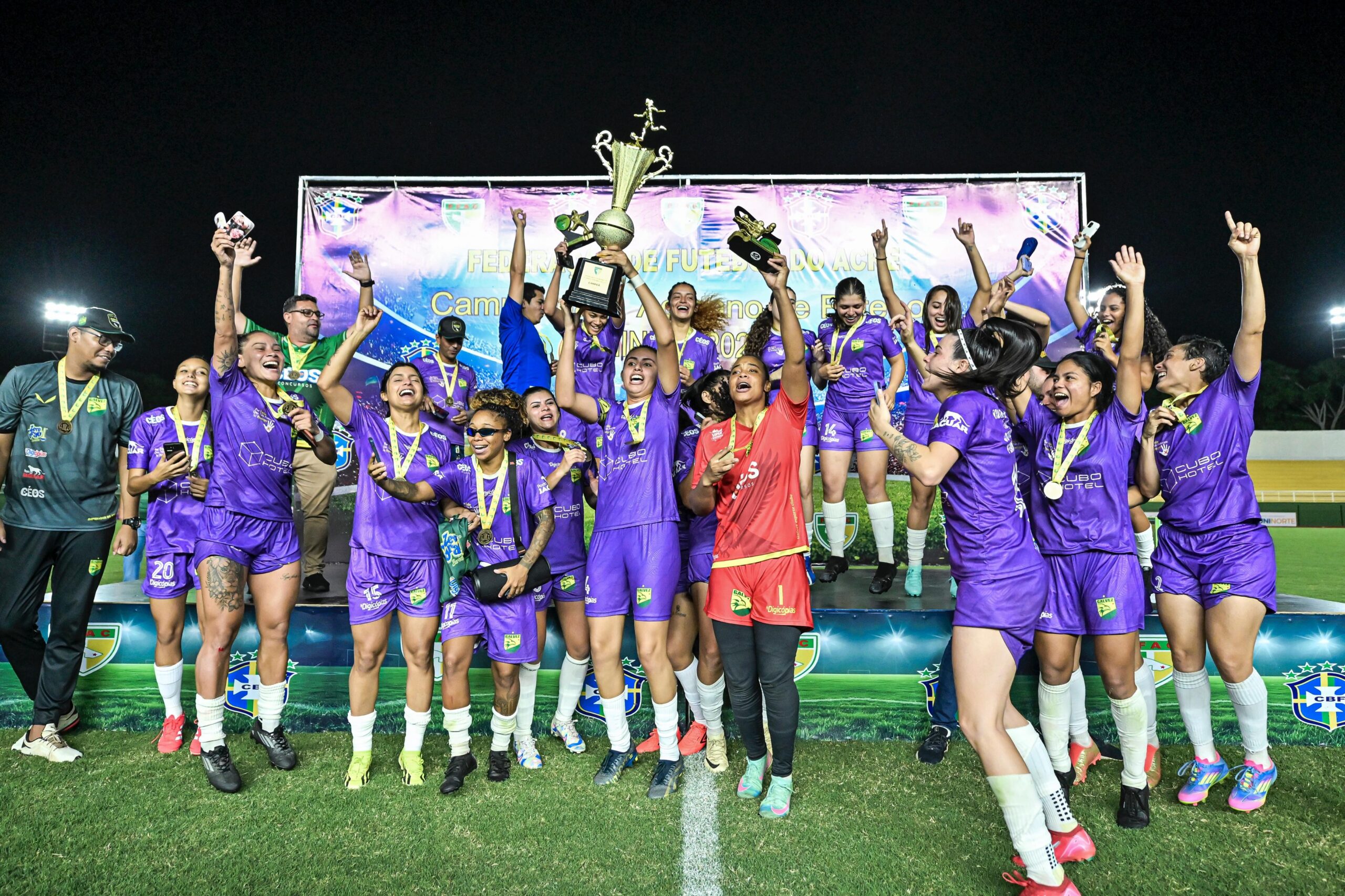 Com gols de Aissa e Jaqueline, Galvez supera Adesg e é bicampeão invicto do Acreano Feminino