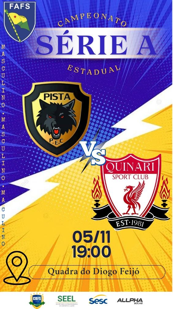 Acreano de Futsal Série A tem jogos de ida das quartas de final nesta quarta-feira, na capital