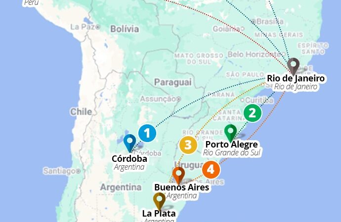 Flamengo viajou por 57 horas e percorreu 48 mil quilômetros até final da Libertadores; veja mapa