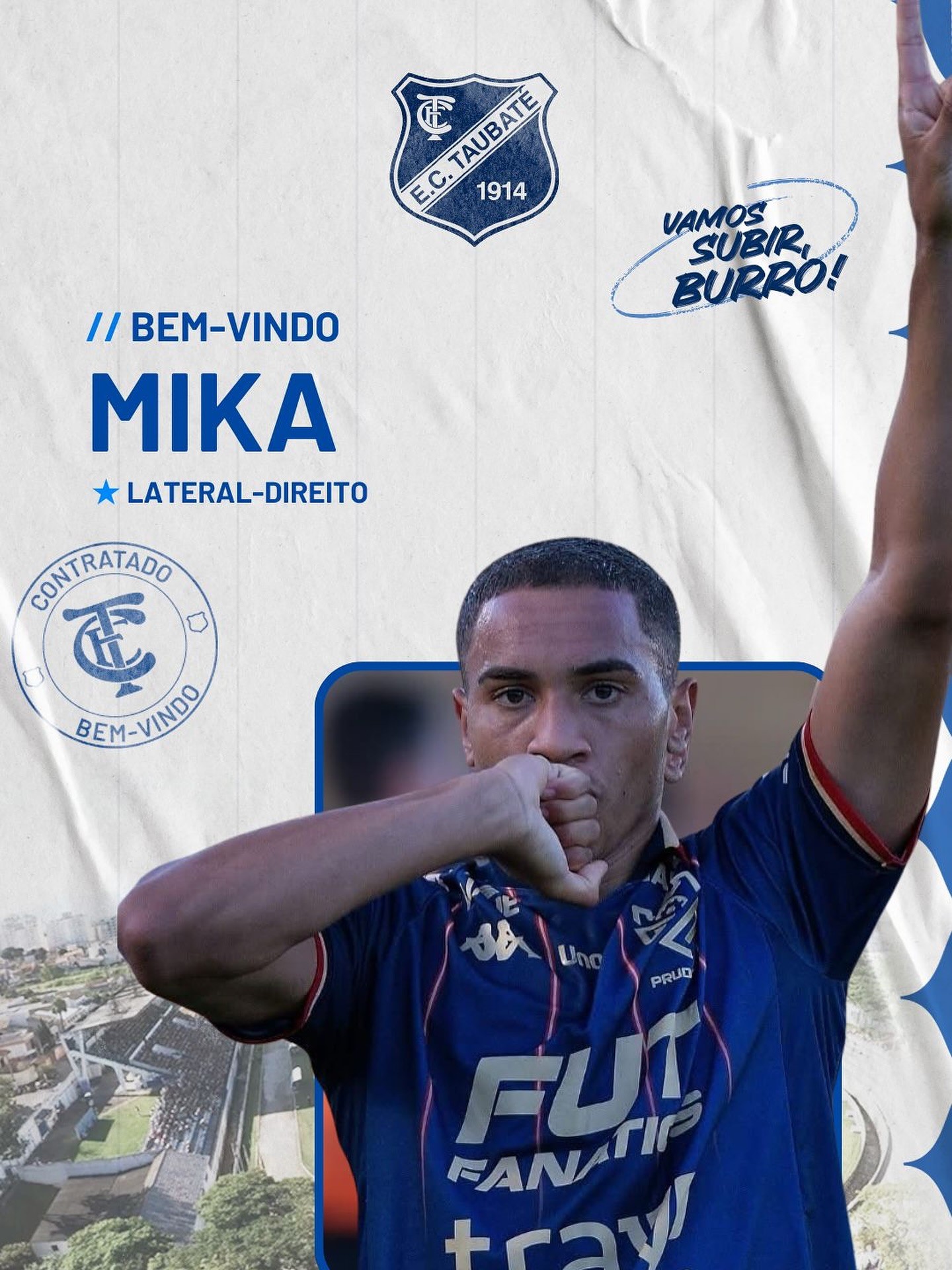 Taubaté contrata lateral-direito Mika, ex-Grêmio Prudente