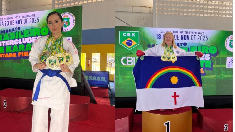 Avó e neta caruaruenses são medalha de ouro no Brasileiro de Karatê
