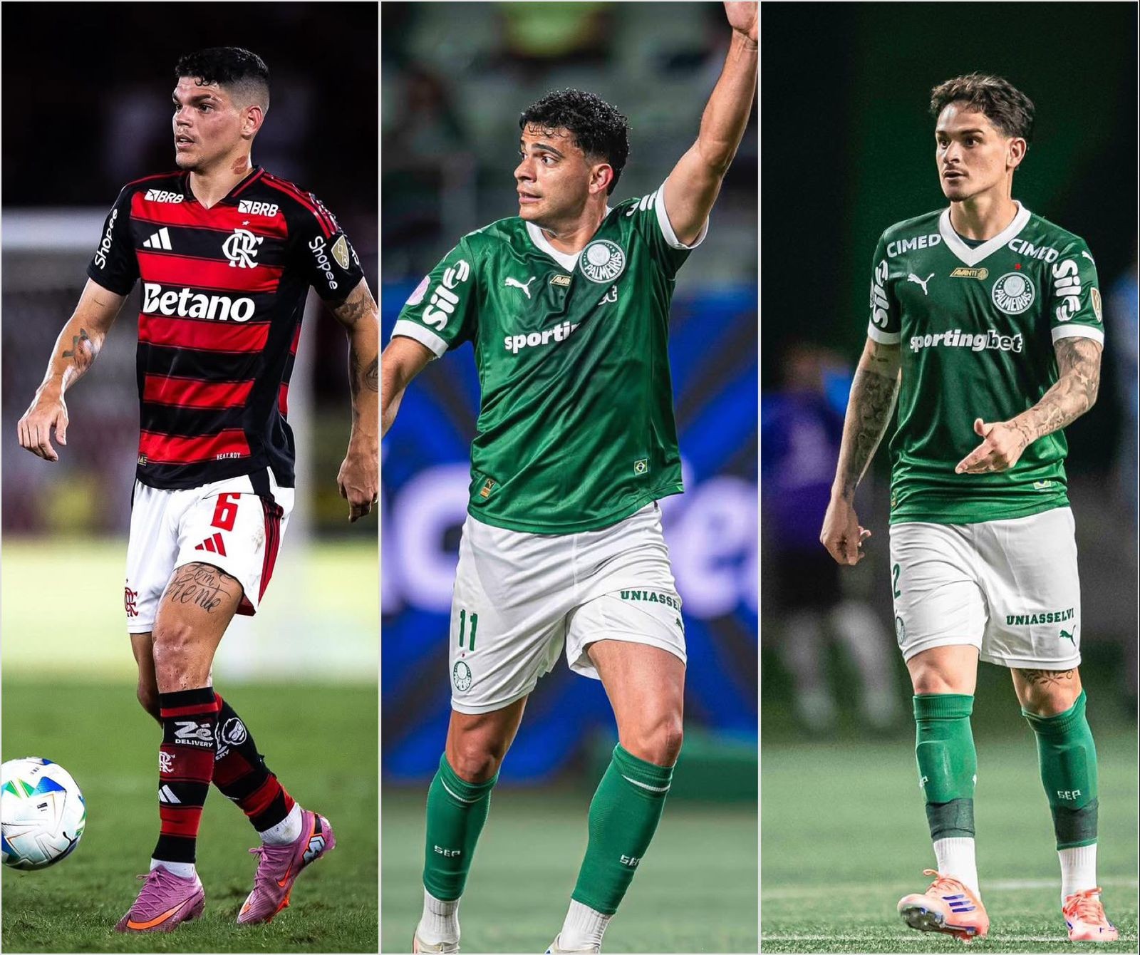 Ayrton Lucas, Bruno Rodrigues e Khellven: trio potiguar na final da Libertadores