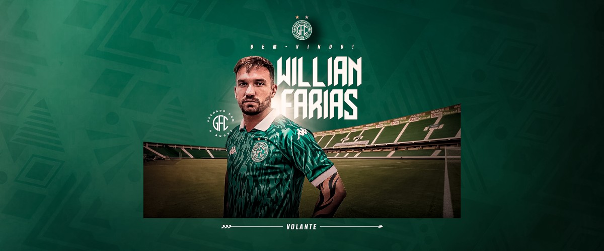 Guarani anuncia Willian Farias e reforça meio-campo para 2026