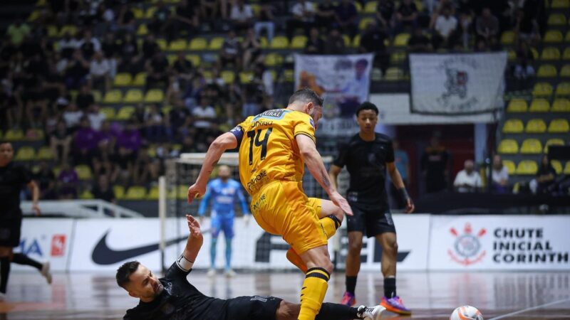 Em desvantagem, Sorocaba recebe o Corinthians no jogo de volta das quartas da Liga Futsal