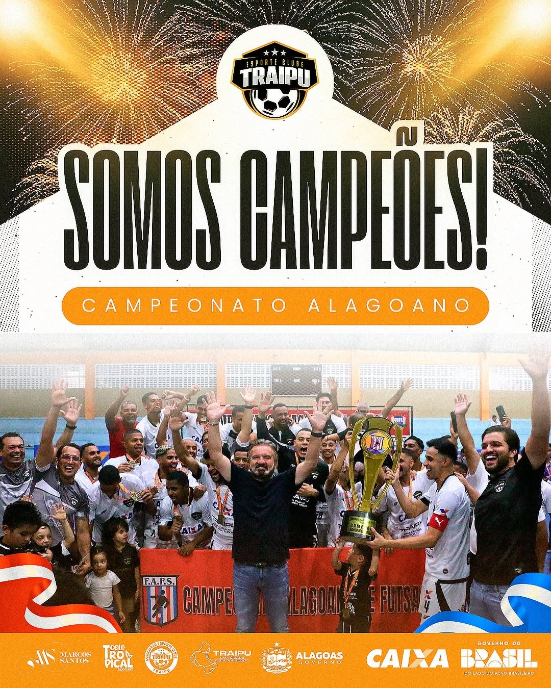 Com mais uma goleada sobre o Fênix, Traipu conquista o tricampeonato alagoano de futsal