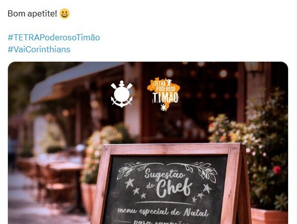 Corinthians provoca Palmeiras e Vasco com sugestões de pratos para a ceia do Natal