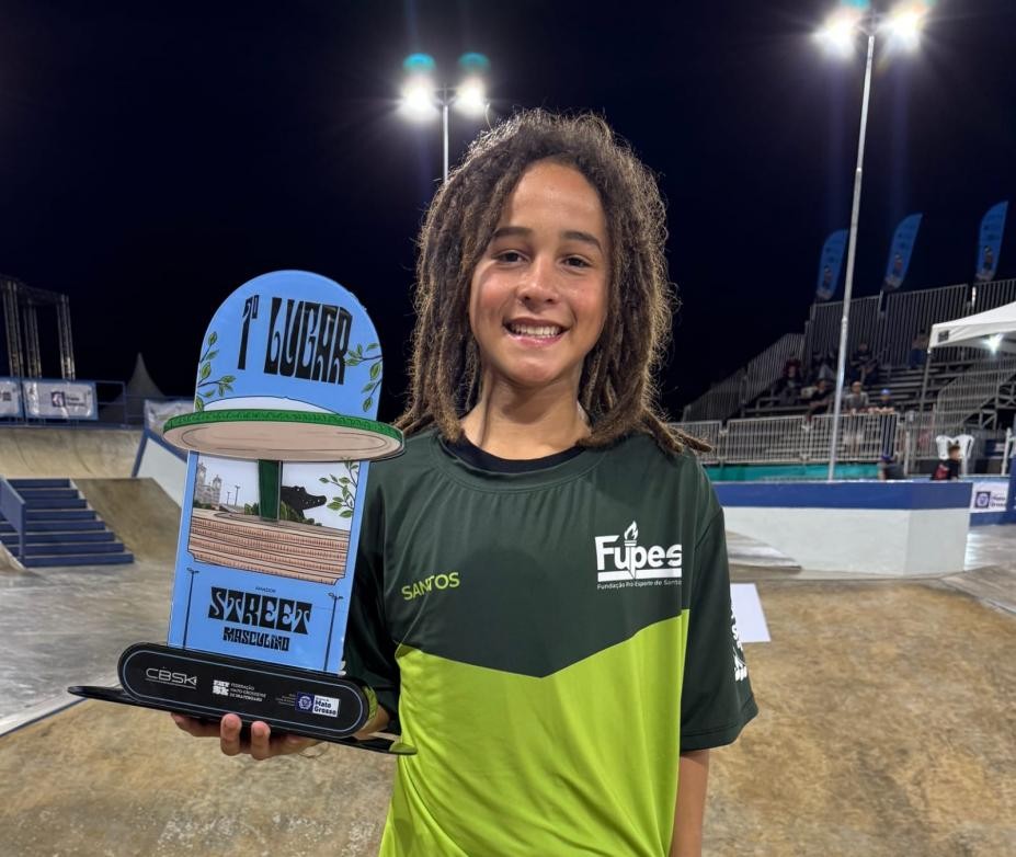 Revelação do skate santista é o novo campeão brasileiro amador de street