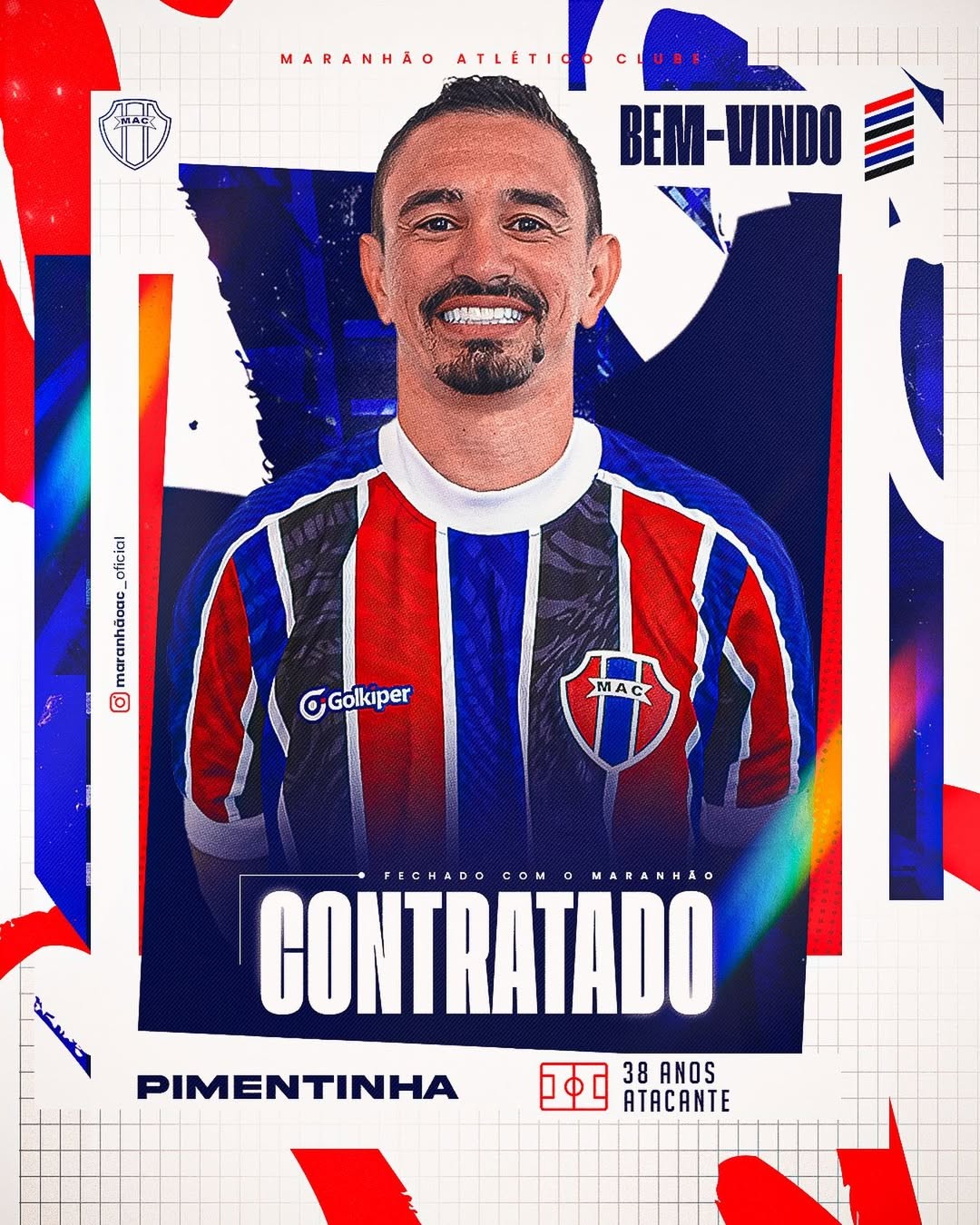 Pimentinha deixa o Iape e acerta com o Maranhão para temporada 2026