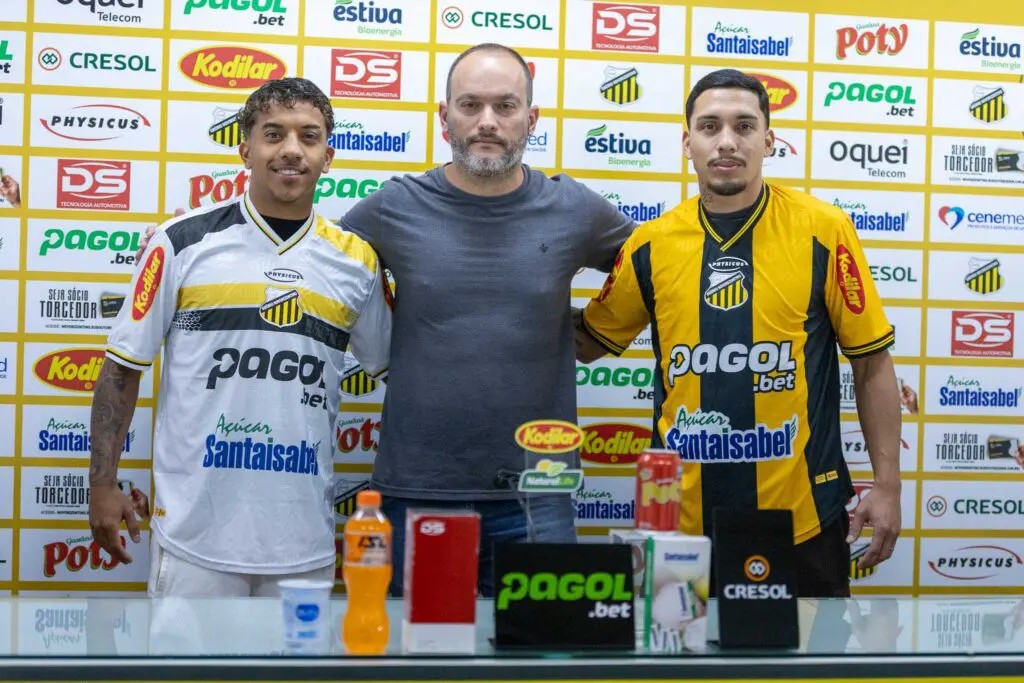 Novorizontino apresenta Vinícius Paiva e Hélio Borges como reforços para 2026