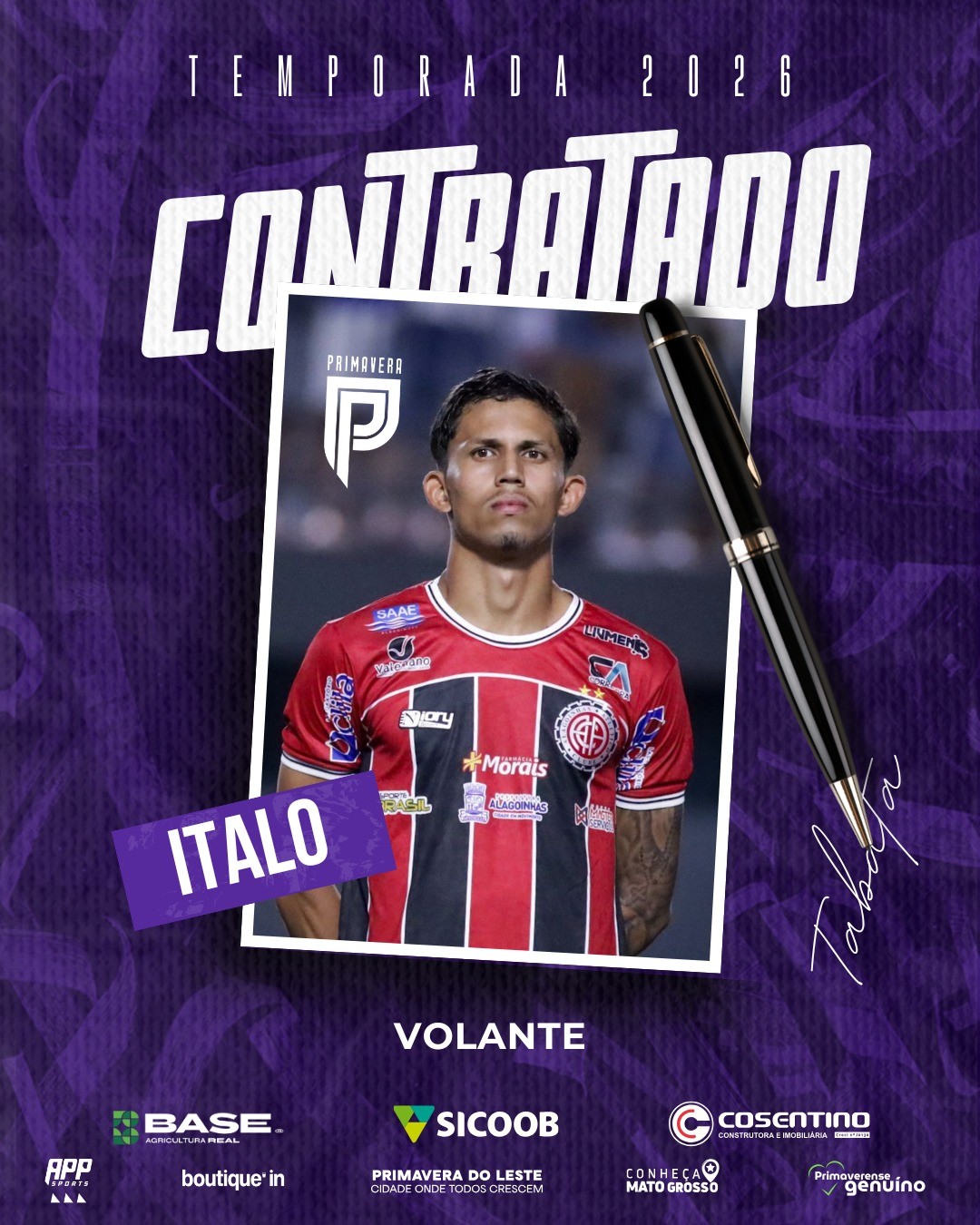 Primavera anuncia Italo Tabata como 17º reforço para 2026