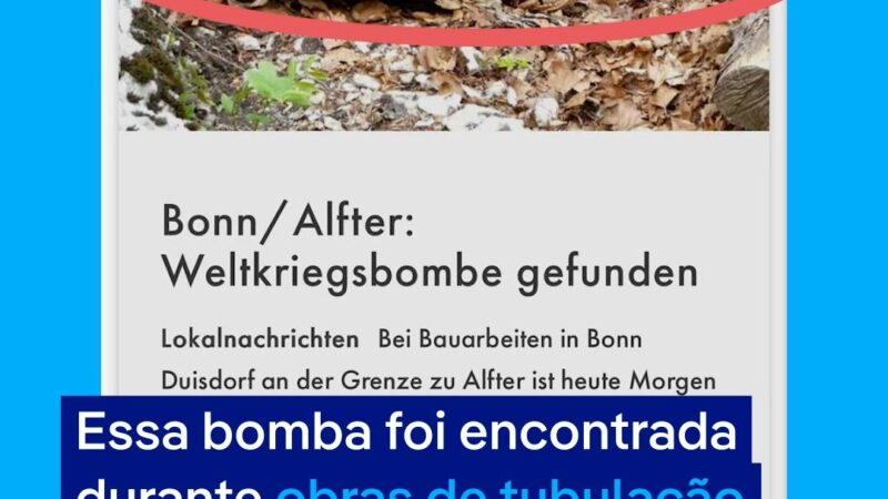 Brasileiro é retirado de casa na Alemanha por causa de bomba da 2ª Guerra: ‘Dá um pouco de medo’
