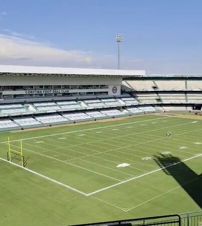Estádio do Coritiba, Couto Pereira se transforma para final nacional de futebol americano; veja