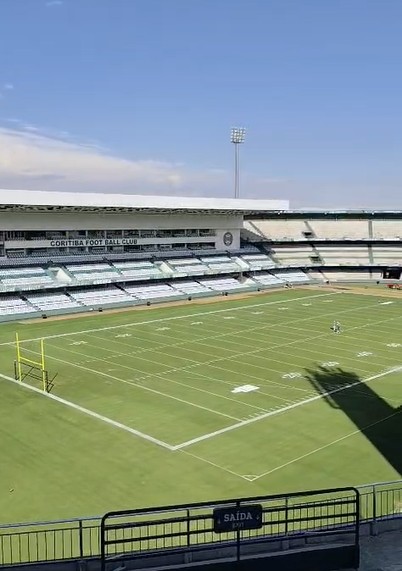 Estádio do Coritiba, Couto Pereira se transforma para final nacional de futebol americano; veja