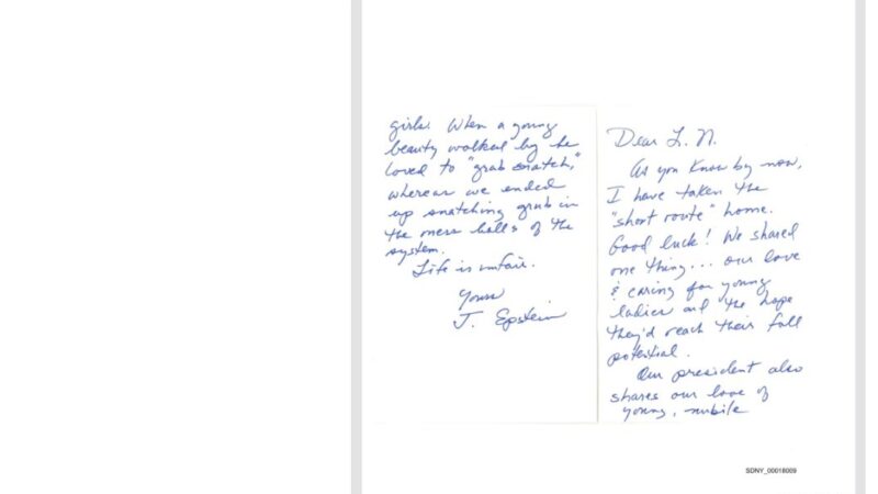 Em carta a agressor sexual, Epstein disse que Trump ‘compartilha nosso amor por garotas jovens e núbias’, diz jornal